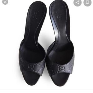 Gucci Aleppo Peep Toe Slide